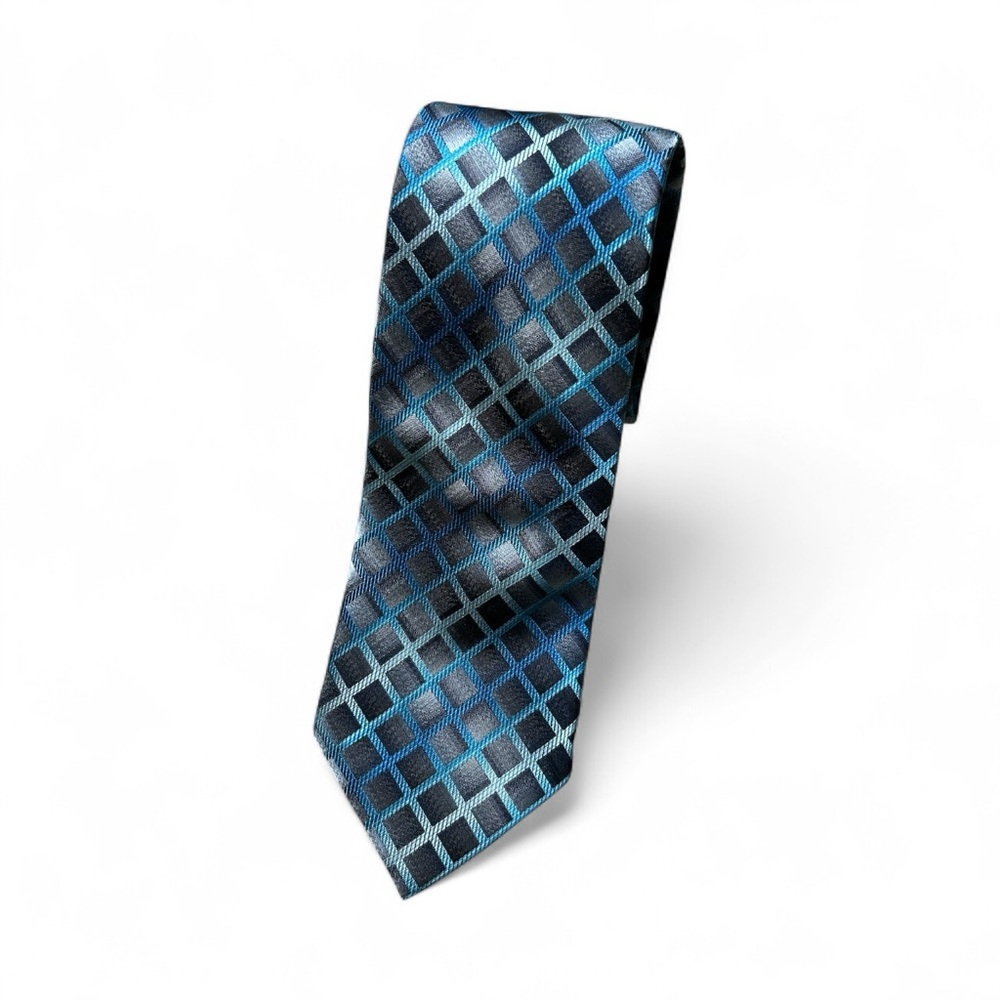 VTG Alexander Julian colors Checkered Tie Measures Approximately 57” x 3.5”